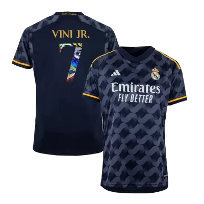 Men's Real Madrid VINI JR. #7 Away Soccer Jersey 2023/24 - Sen2 Font - acejersey