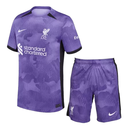 Men's Liverpool Third Away Jersey (Jersey+Shorts) Kit 2023/24 - Fans Version - acejersey