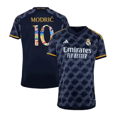 Men's Real Madrid MODRIĆ #10 Away Soccer Jersey 2023/24 - Sen2 Font - acejersey