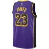 Men's Los Angeles Lakers LeBron James #23 Purple Swingman Jersey 2022/23 - Statement Edition - acejersey