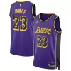 Men's Los Angeles Lakers LeBron James #23 Purple Swingman Jersey 2022/23 - Statement Edition - acejersey