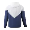 White&Navy Hoodie Windbreaker Jacket 2023/24 For Adults - acejersey