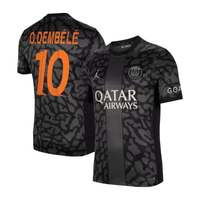 Men's PSG O.DEMBÉLÉ #10 Third Away Soccer Jersey 2023/24 UCL - Fans Version - acejersey