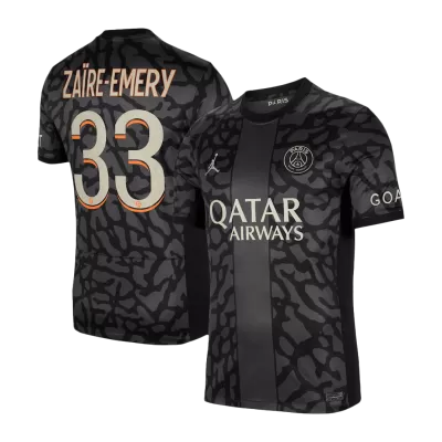 Men's PSG ZAÏRE-EMERY #33 Third Away Soccer Jersey 2023/24 - Fans Version - acejersey