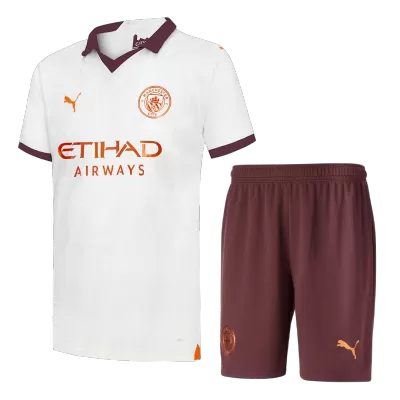 Men's Manchester City Away Jersey (Jersey+Shorts) Kit 2023/24 - Fans Version - acejersey