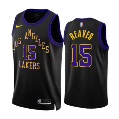 Men's Los Angeles Lakers Austin Reaves #15 Black Swingman Jersey 2023/24 - City Edition - acejersey