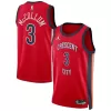 Men's New Orleans Pelicans CJ McCollum #3 Red Swingman Jersey 2023/24 - Statement Edition - acejersey