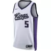 Men's Sacramento Kings De'Aaron Fox #5 White Swingman Jersey 2023/24 - Association Edition - acejersey