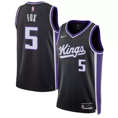 Men's Sacramento Kings De'Aaron Fox #5 Black Swingman Jersey 2023/24 - Icon Edition - acejersey