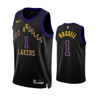 Men's Los Angeles Lakers D'Angelo Russell #1 Black Swingman Jersey 2023/24 - City Edition - acejersey