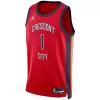 Men's New Orleans Pelicans Zion Williamson #1 Red Swingman Jersey 2023/24 - Statement Edition - acejersey