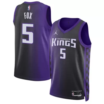 Men's Sacramento Kings De'Aaron Fox #5 Purple Swingman Jersey 2023/24 - Statement Edition - acejersey