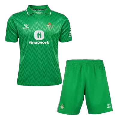 Kid's Real Betis Away Jerseys Kit(Jersey+Shorts) 2023/24 - acejersey