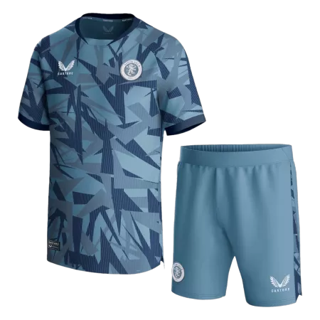 Kid's Aston Villa Third Away Jerseys Kit(Jersey+Shorts) 2023/24 - acejersey