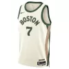 Men's Boston Celtics Jaylen Brown #7 White Swingman Jersey 2023/24 - City Edition - acejersey