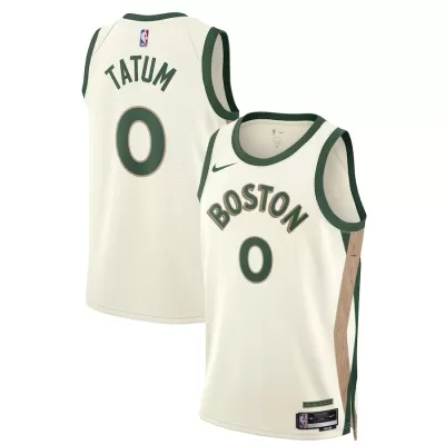 Men's Boston Celtics Jayson Tatum #0 White Swingman Jersey 2023/24 - City Edition - acejersey