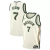 Men's Boston Celtics Jaylen Brown #7 White Swingman Jersey 2023/24 - City Edition - acejersey