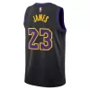 Men's Los Angeles Lakers LeBron James #23 Black Swingman Jersey 2023/24 - City Edition - acejersey