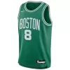 Men's Boston Celtics Kristaps Porzingis #8 Green Swingman Jersey 2022/23 - Icon Edition - acejersey