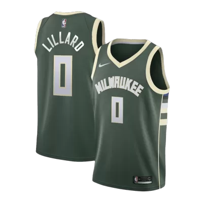 Men's Milwaukee Bucks Damian Lillard #0 Green Swingman Jersey - Icon Edition - acejersey