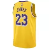 Men's Los Angeles Lakers LeBron James #23 Gold Swingman Jersey 2022/23 - Icon Edition - acejersey