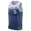 Men's Minnesota Timberwolves Anthony Edwards #5 Blue Swingman Jersey 2023/24 - City Edition - acejersey