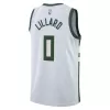 Men's Milwaukee Bucks Damian Lillard #0 White Swingman Jersey - acejersey