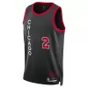 Men's Chicago Bulls Lonzo Ball #2 Black Swingman Jersey 2023/24 - City Edition - acejersey