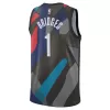 Men's Brooklyn Nets Mikal Bridges #1 Black Swingman Jersey 2023/24 - City Edition - acejersey