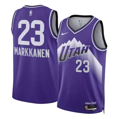 Men's Utah Jazz MARKKANEN #23 Purple Swingman Jersey 2023/24 - City Edition - acejersey