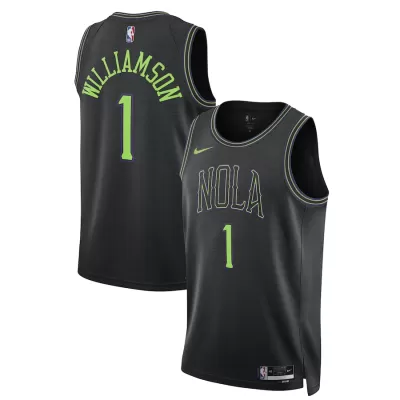 Men's New Orleans Pelicans Zion Williamson #1 Black Swingman Jersey 2023/24 - City Edition - acejersey