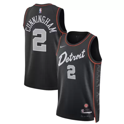 Men's Detroit Pistons Cade Cunningham #2 Black Swingman Jersey 2023/24 - City Edition - acejersey