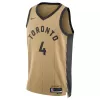 Men's Toronto Raptors Scottie Barnes #4 Gold Swingman Jersey 2023/24 - City Edition - acejersey