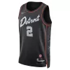 Men's Detroit Pistons Cade Cunningham #2 Black Swingman Jersey 2023/24 - City Edition - acejersey