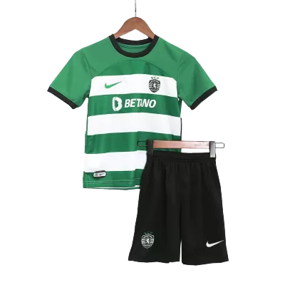 Kid's Sporting CP Home Jerseys Kit(Jersey+Shorts) 2023/24 - acejersey