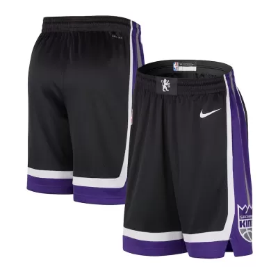 Men's Sacramento Kings Black Swingman Basketball Shorts - Icon Edition - acejersey