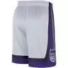 Men's Sacramento Kings White Swingman Basketball Shorts 2022/23 - Association Edition - acejersey