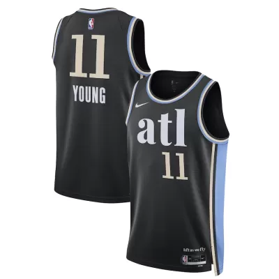 Men's Atlanta Hawks Trae Young #11 Black Swingman Jersey 2023/24 - City Edition - acejersey