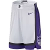 Men's Sacramento Kings White Swingman Basketball Shorts 2022/23 - Association Edition - acejersey