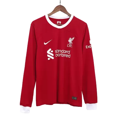 Men's Liverpool Home Long Sleeve Soccer Jersey 2023/24 - acejersey