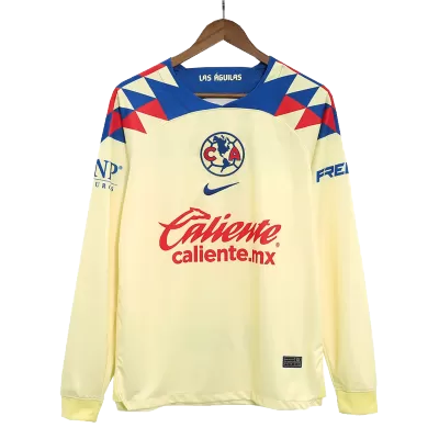 Club America Home Long Sleeve Soccer Jersey 2023/24 - acejersey