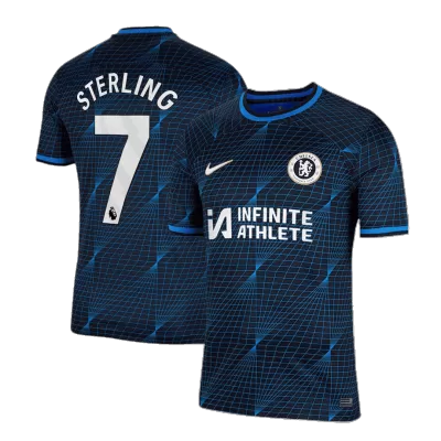 Men's Chelsea STERLING #7 Away Soccer Jersey 2023/24 - Fans Version - acejersey