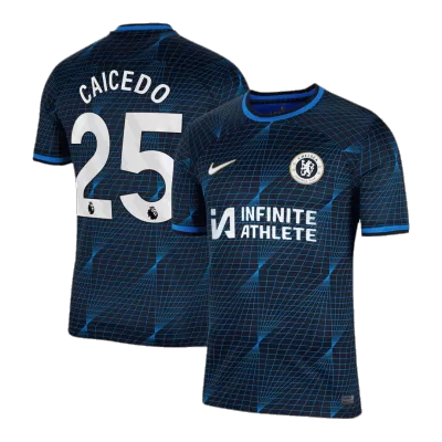 Men's Chelsea CAICEDO #25 Away Soccer Jersey 2023/24 - Fans Version - acejersey