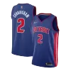 Men's Detroit Pistons Cade Cunningham #2 Blue 2021/22 Swingman Jersey - Icon Edition - acejersey