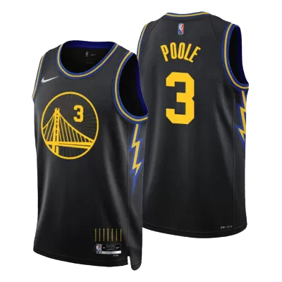 Men's Golden State Warriors Jordan Poole #3 Black 2021/22 Diamond Swingman Jersey - City Edition - acejersey