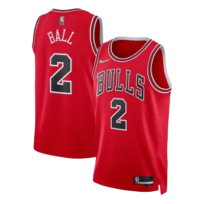 Men's Chicago Bulls Lonzo Ball #2 Red Swingman Jersey 2021 - Icon Edition - acejersey