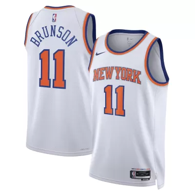 Men's New York Knicks Jalen Brunson #11 White Swingman Jersey 2022/23 - Association Edition - acejersey