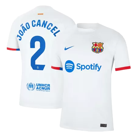 Men's Barcelona JOÃO CANCELO #2 Away Soccer Jersey 2023/24 - Fans Version - acejersey