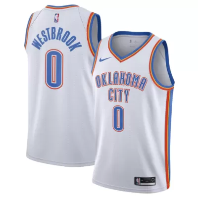 Men's Oklahoma City Thunder Russell Westbrook #0 White Swingman Jersey 2022/23 - Association Edition - acejersey