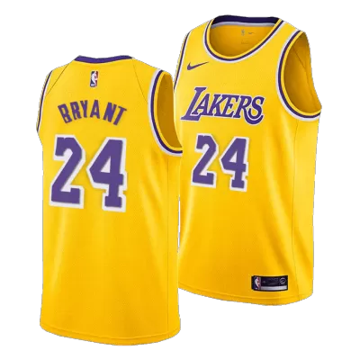 Men's Los Angeles Lakers Bryant #24 Yellow Swingman Jersey - acejersey